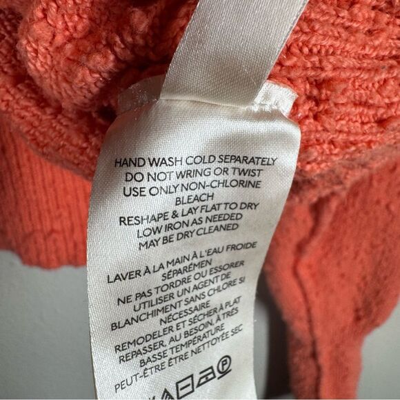 Free People Found My Friend Oversized Cardigan Sweater Coral Button Up Small - Picture 6 of 7